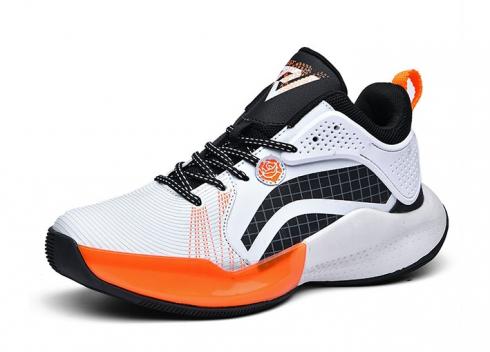 2022 Fashion Basketball Shoes HZJ82223 White Black Orange