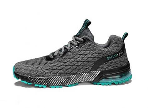 2023 Breathable Marathon Running Shoes XY907118 Cool Grey Black Green